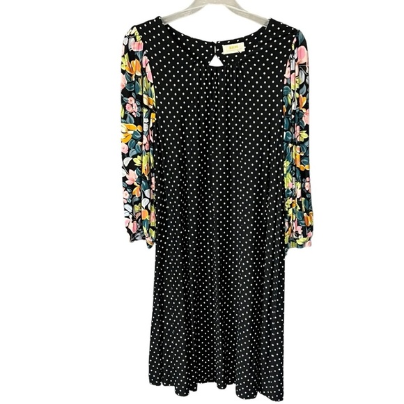 Maeve By Anthropologie Sawyer Balloon-Sleeve Tunic Floral Polka Dot Mini Dress - Picture 1 of 10